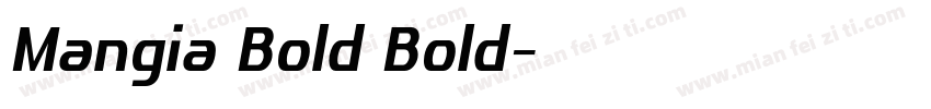 Mangia Bold Bold字体转换